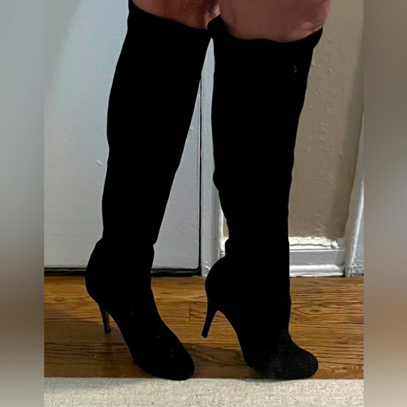 Cole Haan Air Talia Black Knee Boots - Picture 1 of 8